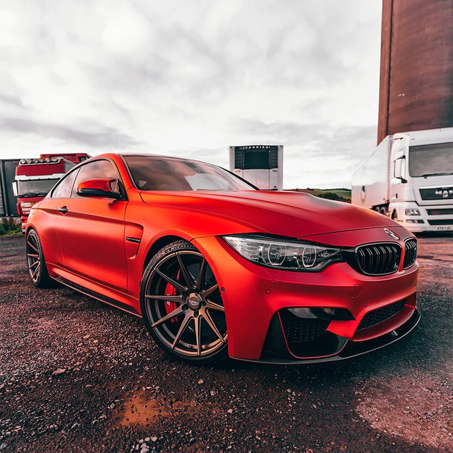 Crimson Red (VCH401-S) Vinyl Wrap on car