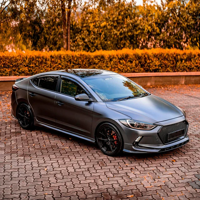 Dark Platinum (ECH21) Vinyl Wrap on car