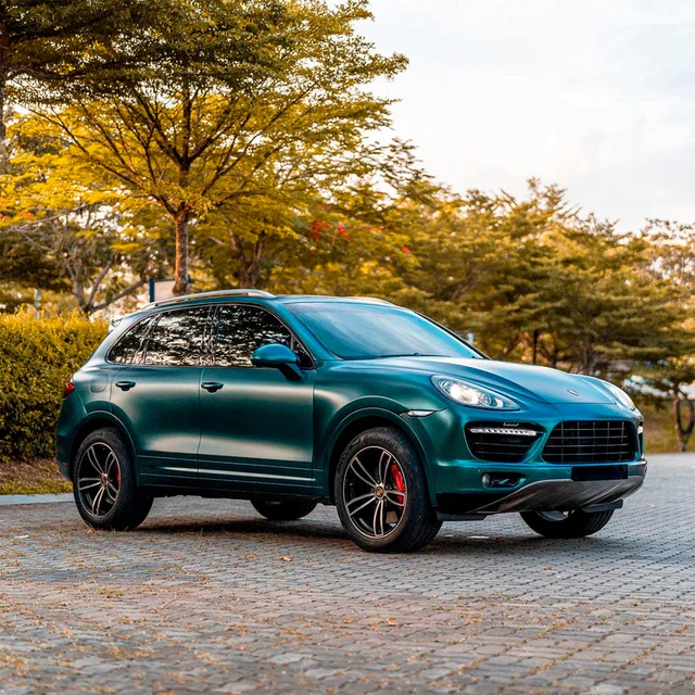 Forest Green (ECH19) Vinyl Wrap on car