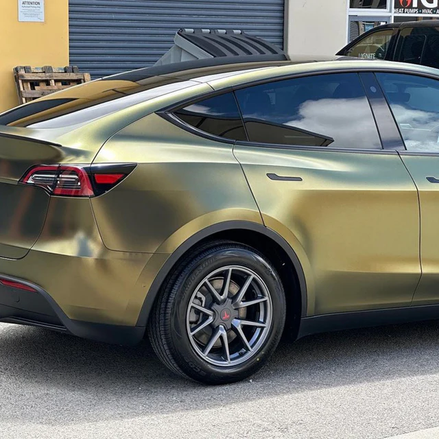 Greenfinch Gold (HM09) Vinyl Wrap on car