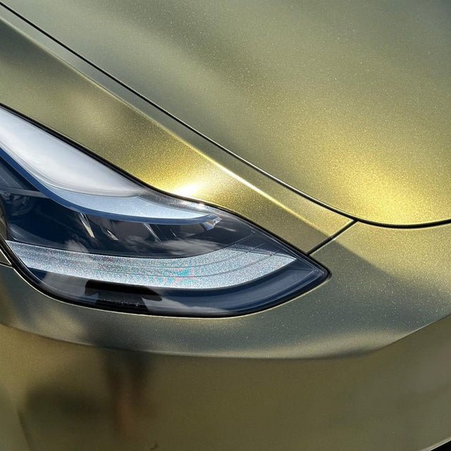 Greenfinch Gold (HM09) Vinyl Wrap on car