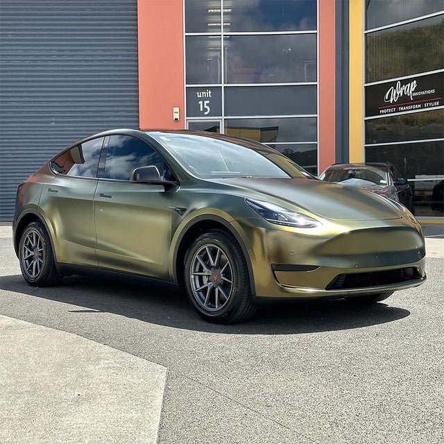 Greenfinch Gold (HM09) Vinyl Wrap on car